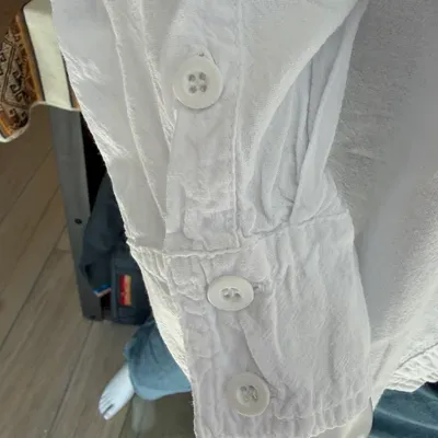 Chemise Manches Longues Verso coton — Blanc — Miniature 3