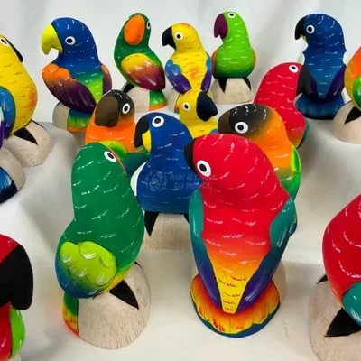 Perroquets en Balsa 8 cm — n°1 — Miniature 2