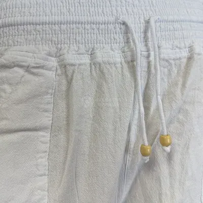 Pantalon Smoc en Coton du Pérou — Blanc — Miniature 4