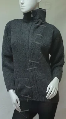 Blouson Mermoz Col Aviateur Uni 50% Alpaga — Gris